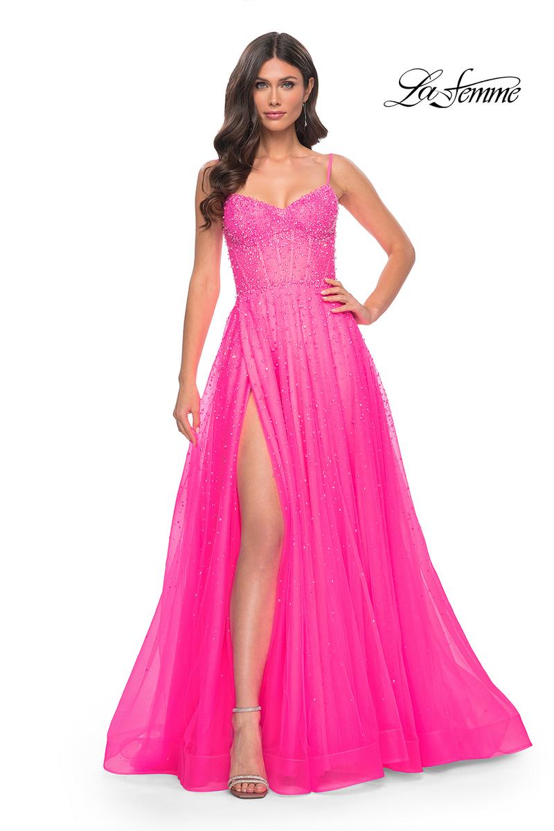 La Femme Dress 32146 - NEON PINK