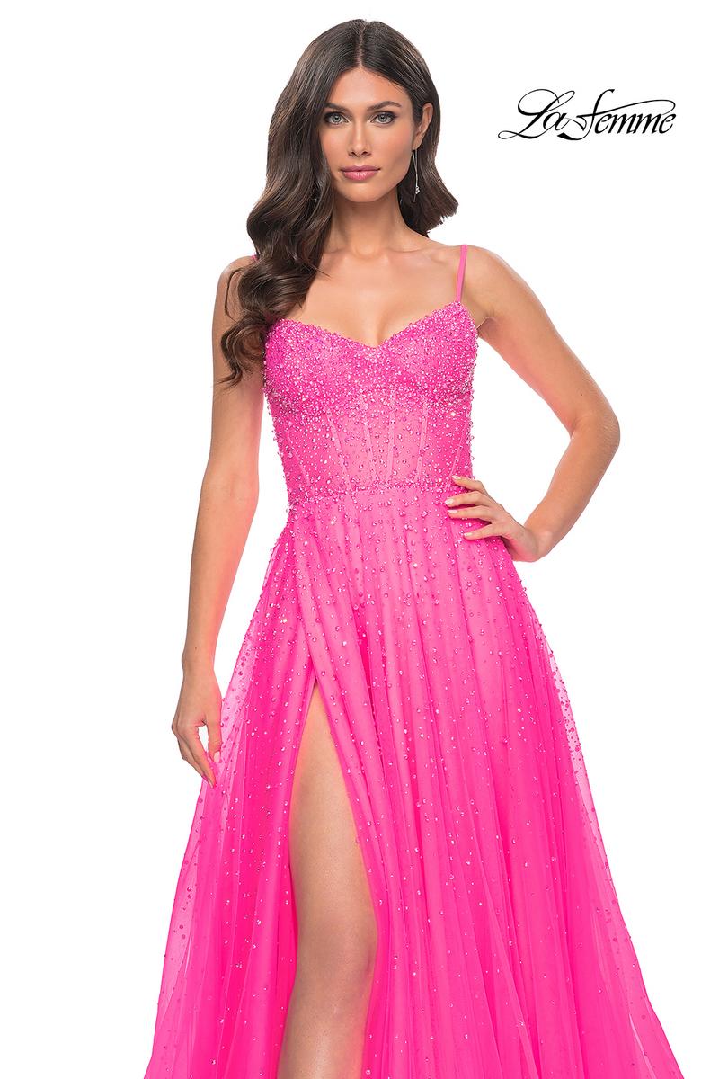 La Femme Dress 32146 - NEON PINK