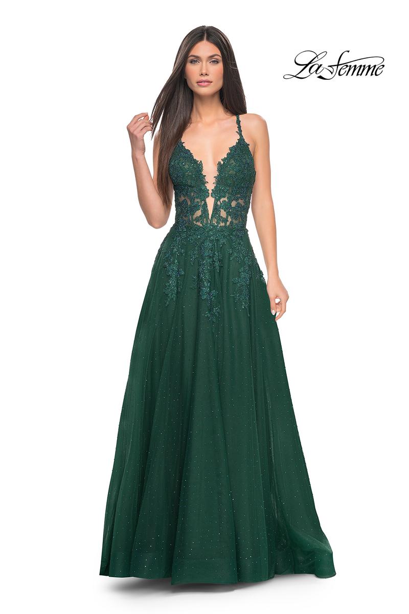La Femme Dress 32147 - EMERALD