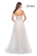 La Femme Dress 32149 - WHITE/NUDE