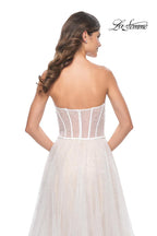 La Femme Dress 32149 - WHITE/NUDE