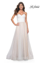 La Femme Dress 32149 - WHITE/NUDE