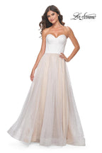 La Femme Dress 32149 - WHITE/NUDE