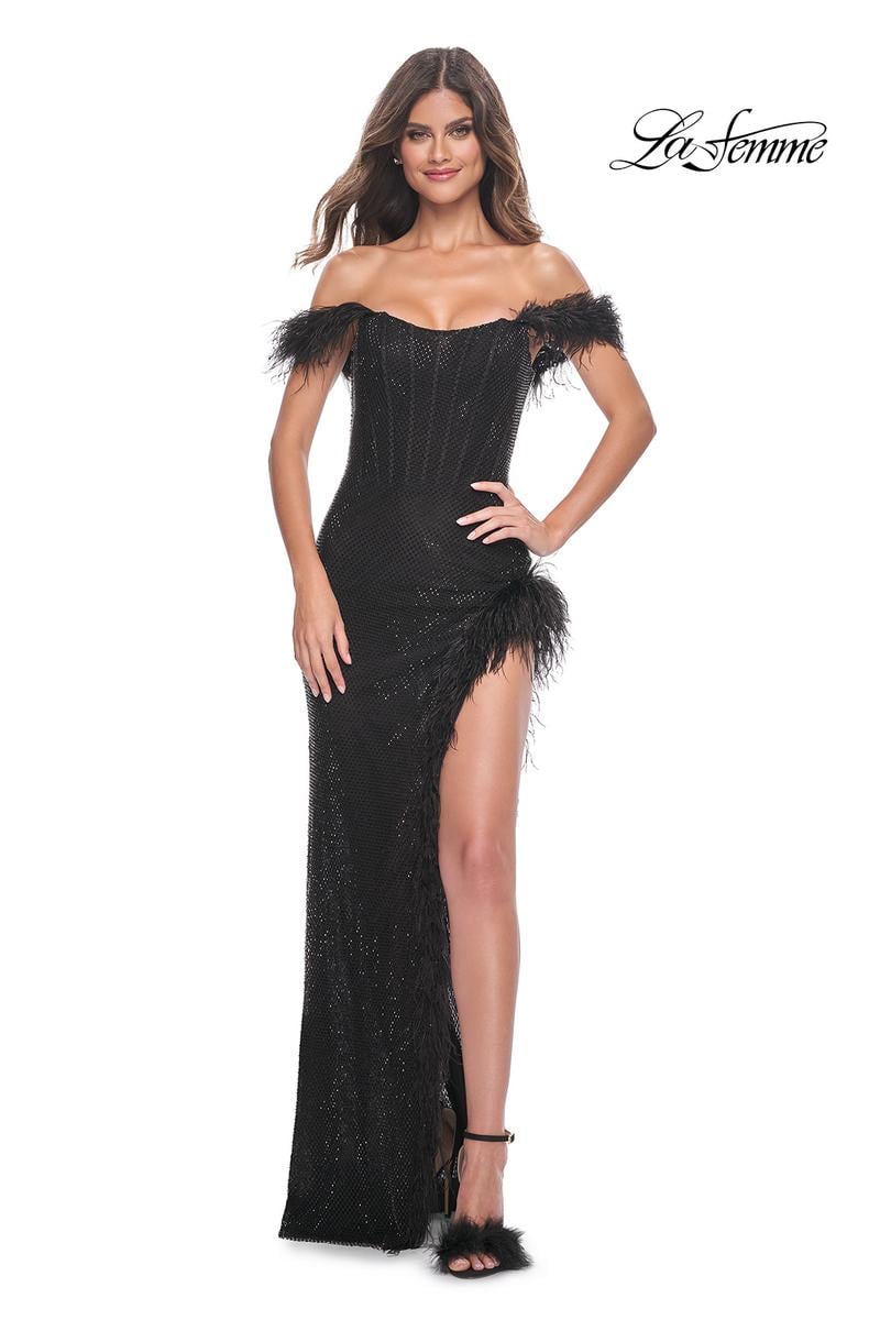 La Femme Dress 32151 - BLACK