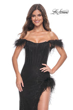 La Femme Dress 32151 - BLACK