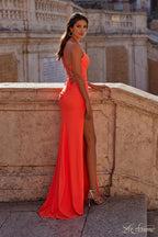 La Femme Dress 32152 - BRIGHT ORANGE