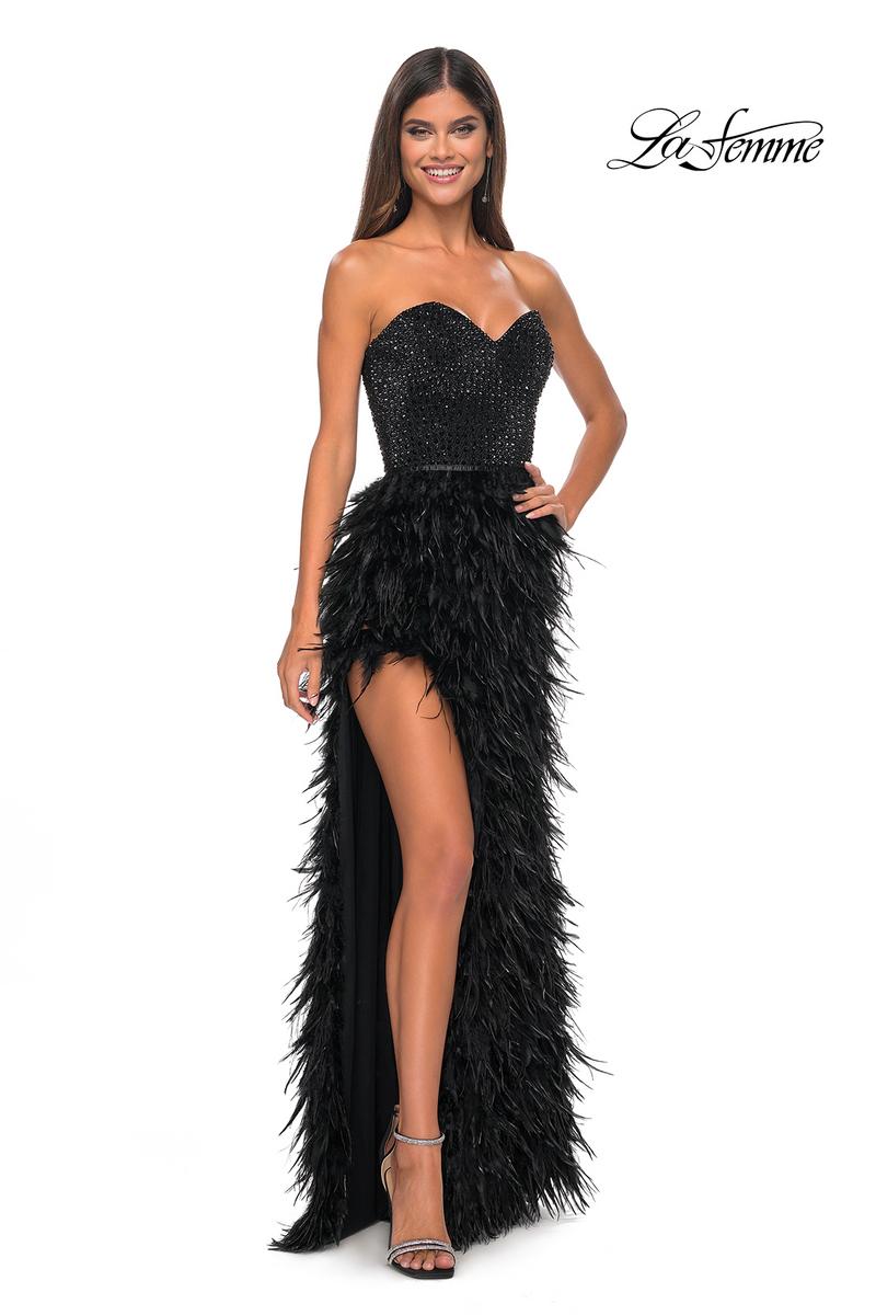 La Femme Dress 32165 - BLACK