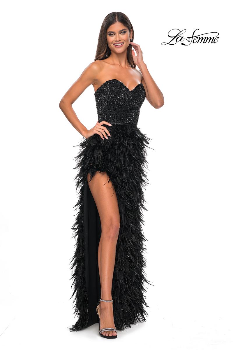 La Femme Dress 32165 - BLACK