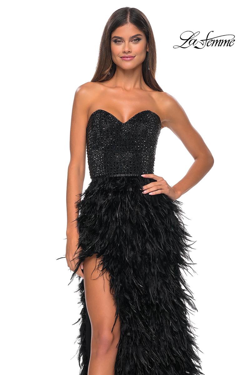 La Femme Dress 32165 - BLACK