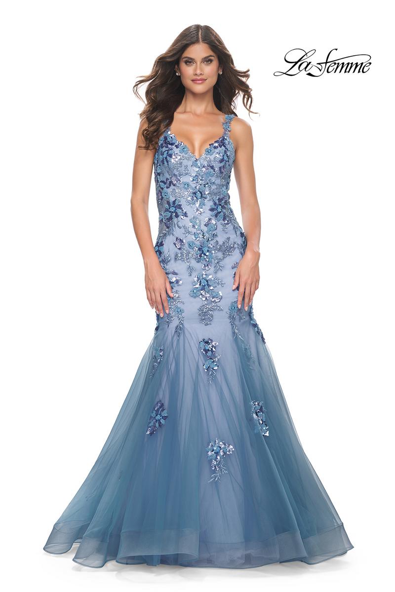 La Femme Dress 32192 - SLATE BLUE