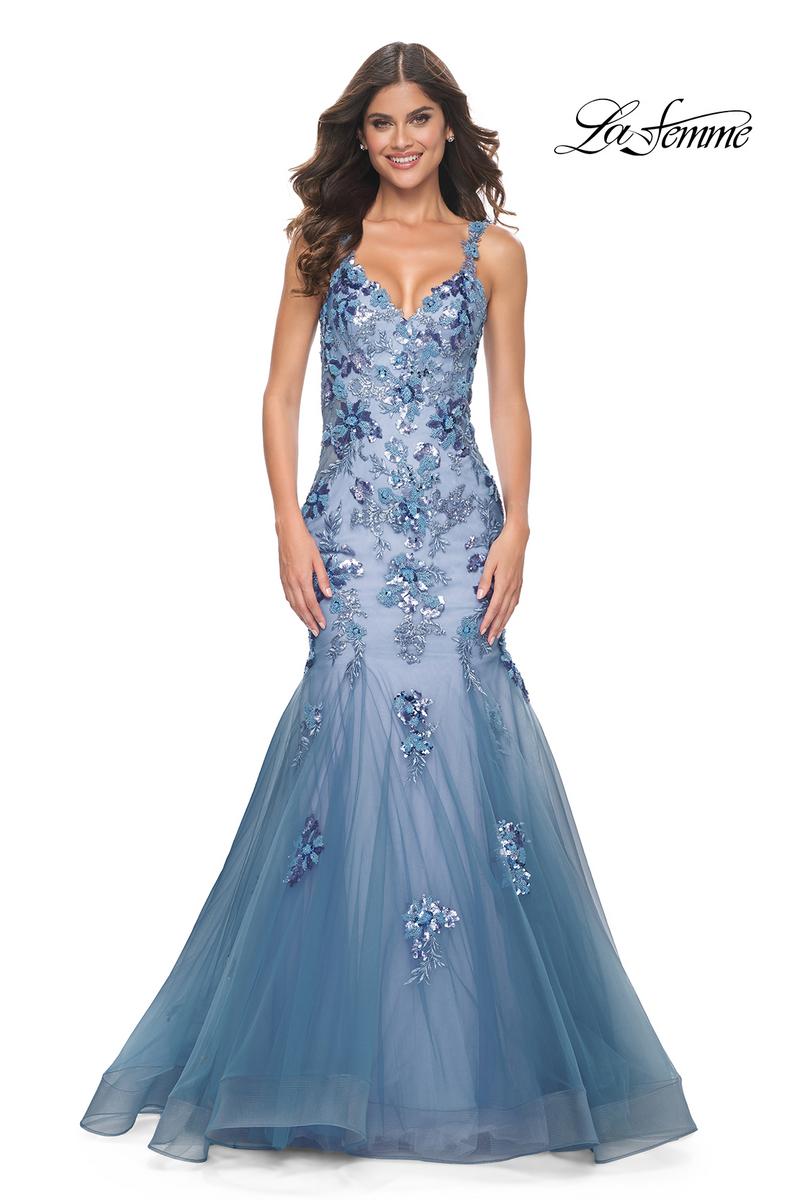 La Femme Dress 32192 - SLATE BLUE