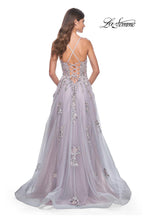 La Femme Dress 32200 - LAVENDER/GRAY