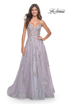 La Femme Dress 32200 - LAVENDER/GRAY