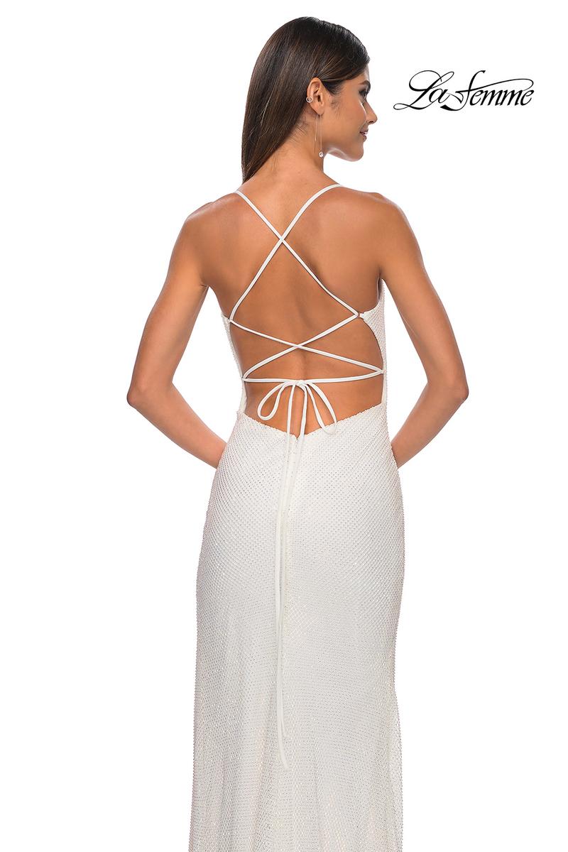 La Femme Dress 32203 - WHITE