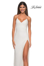 La Femme Dress 32203 - WHITE