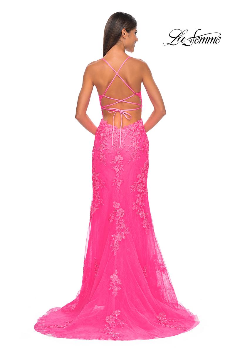 La Femme Dress 32205 - NEON PINK