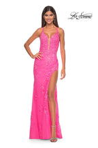 La Femme Dress 32205 - NEON PINK