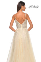 La Femme Dress 32215 - PALE YELLOW