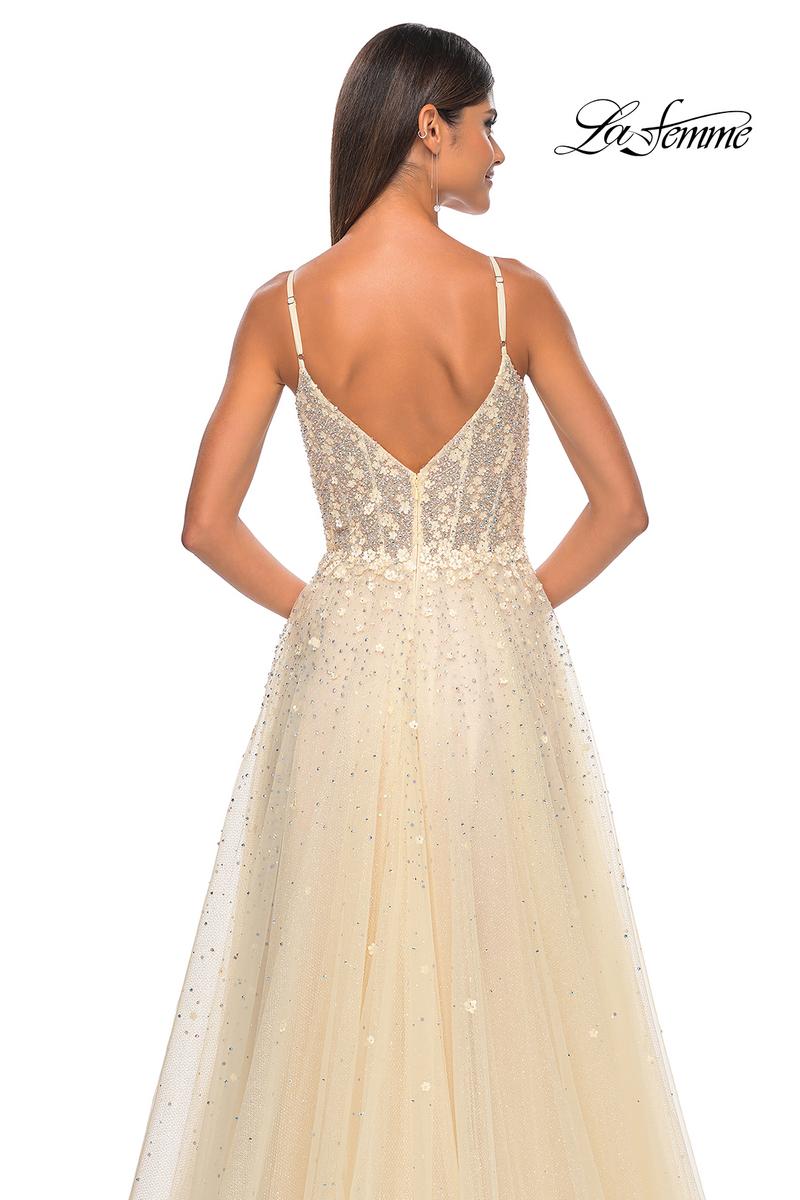 La Femme Dress 32215 - PALE YELLOW