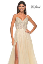 La Femme Dress 32215 - PALE YELLOW