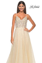 La Femme Dress 32215 - PALE YELLOW