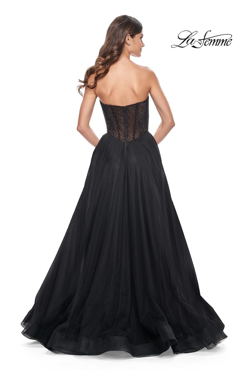 La Femme Dress 32216 - BLACK