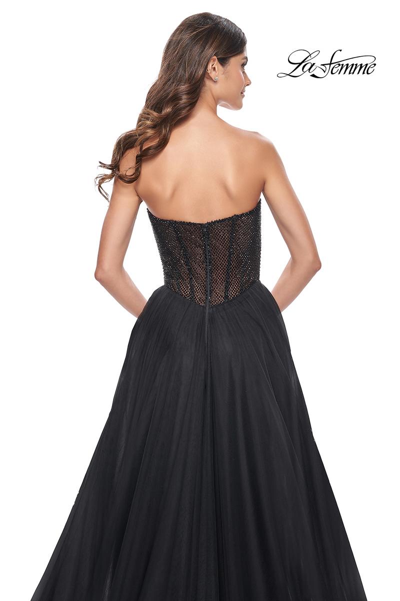 La Femme Dress 32216 - BLACK
