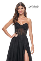 La Femme Dress 32216 - BLACK