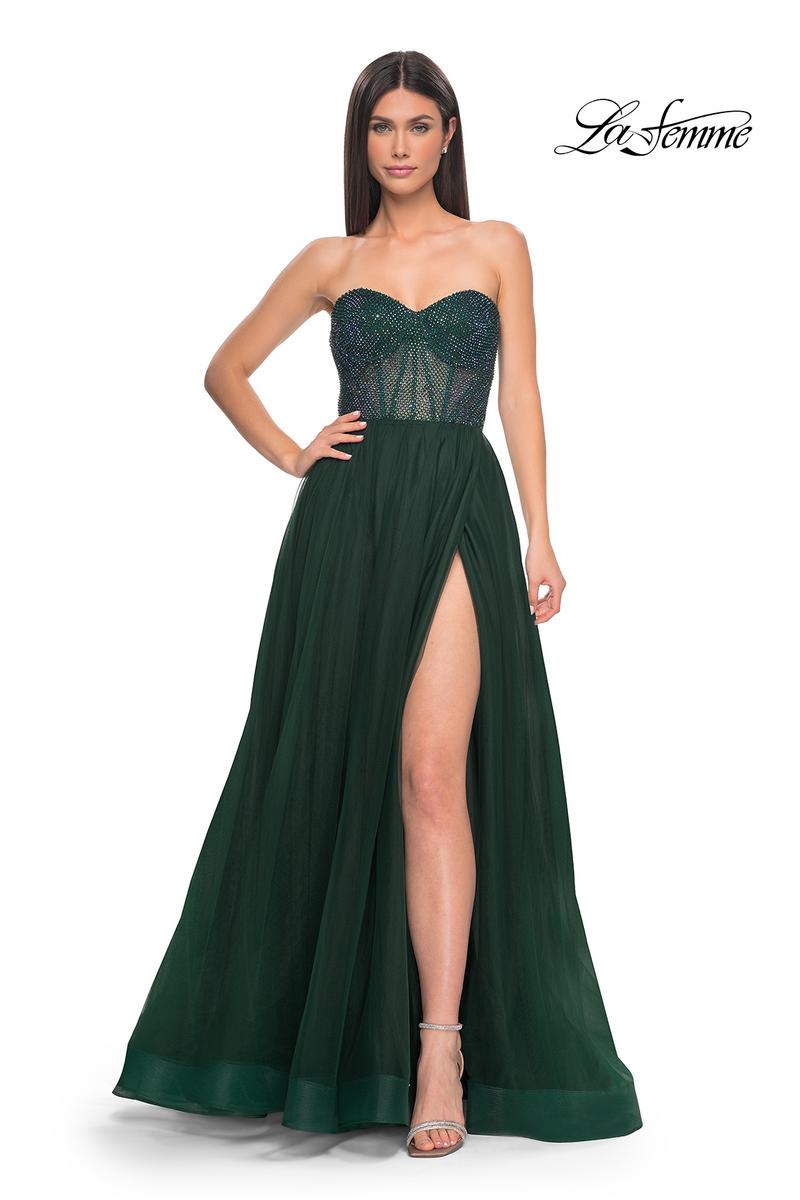 La Femme Dress 32216 - DARK EMERALD