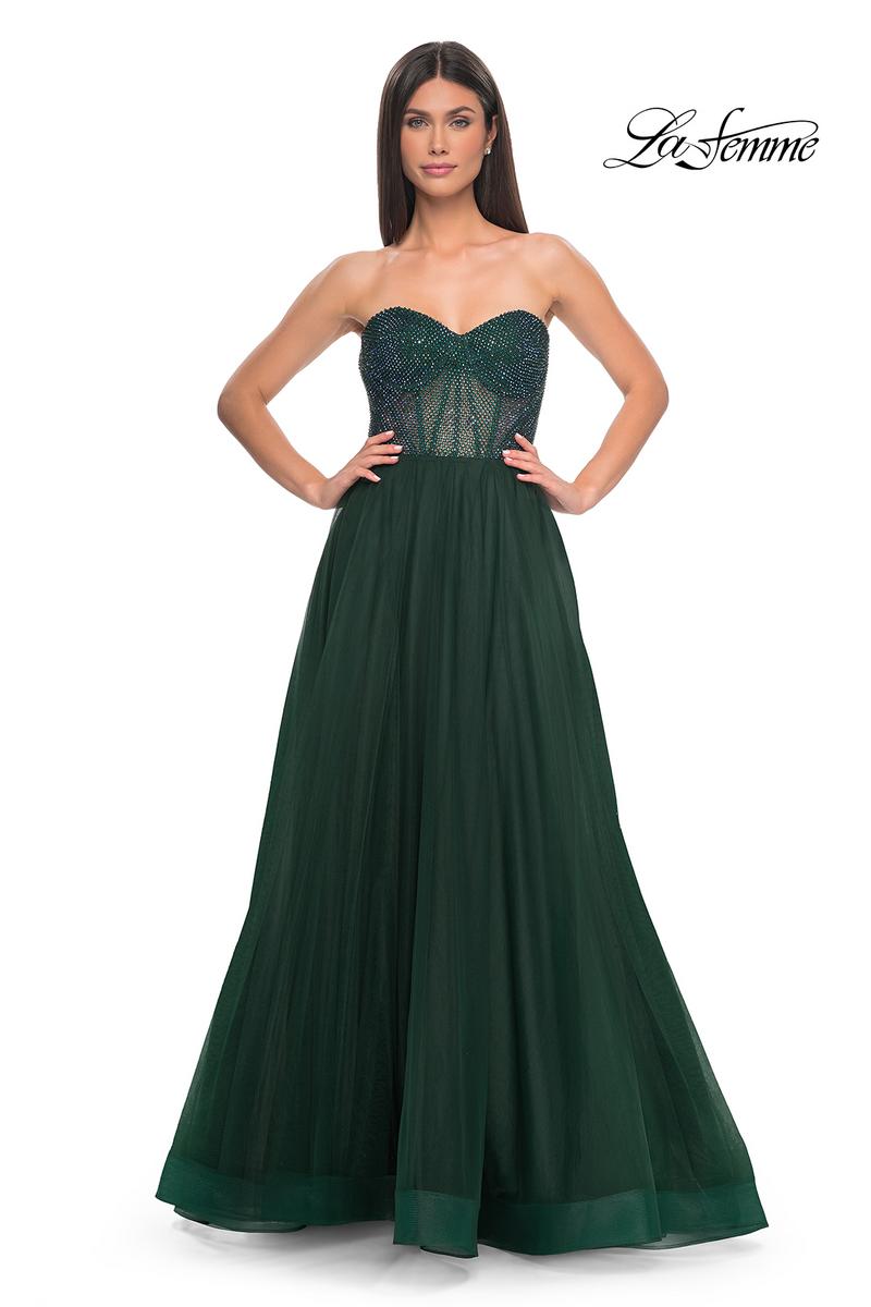 La Femme Dress 32216 - DARK EMERALD