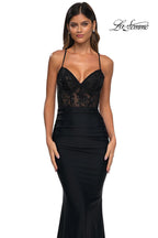 La Femme Dress 32217 - Black