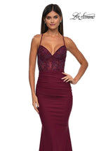 La Femme Dress 32217 - Dark Berry