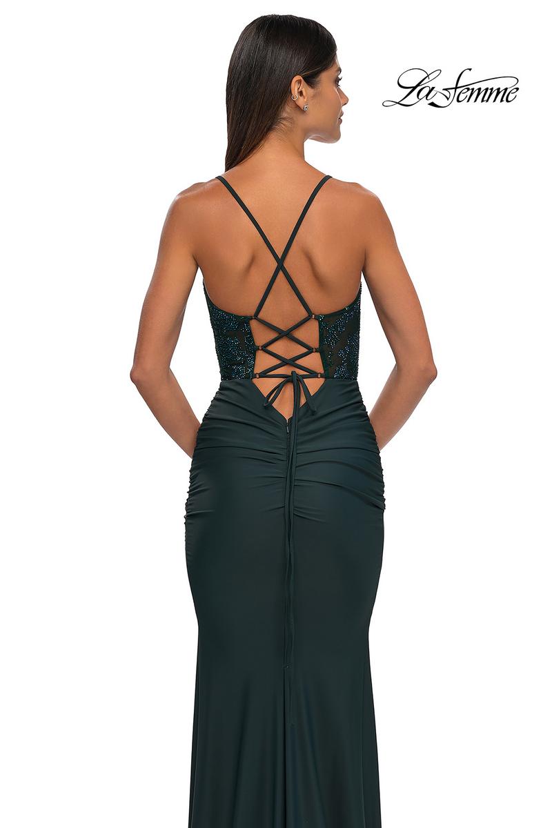 La Femme Dress 32217 - Dark Emerald