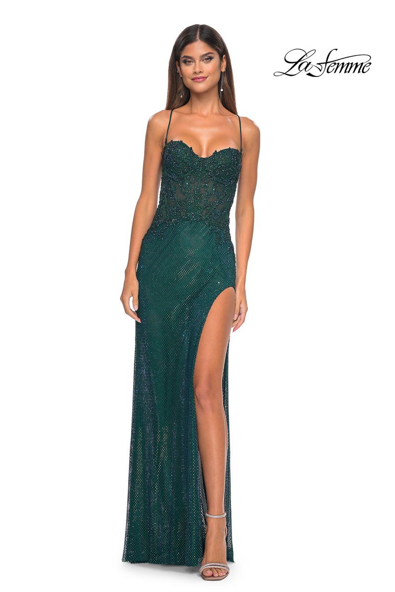 La Femme Dress 32218 - DARK EMERALD