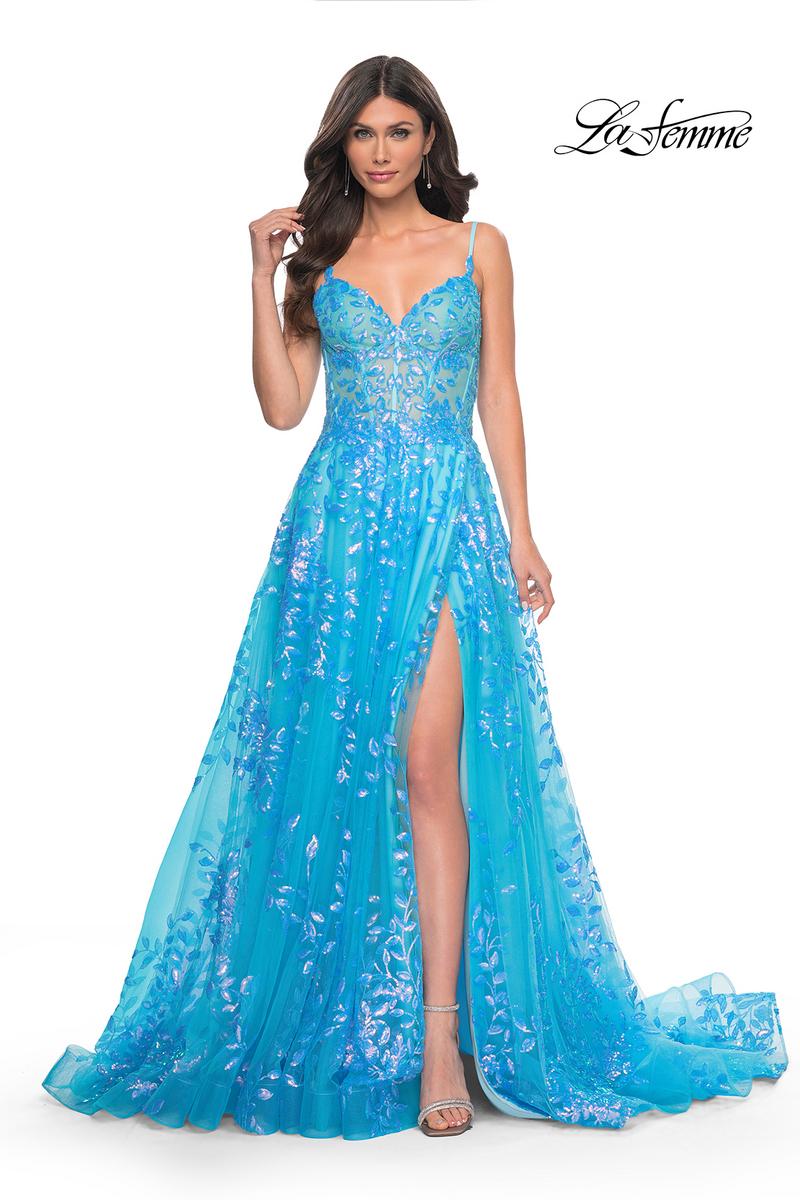 La Femme Dress 32223 - BLUE