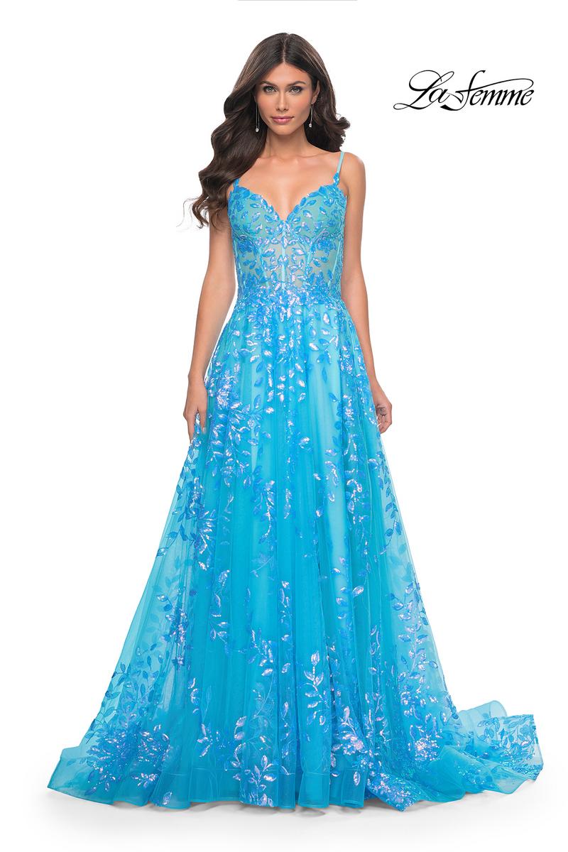 La Femme Dress 32223 - BLUE