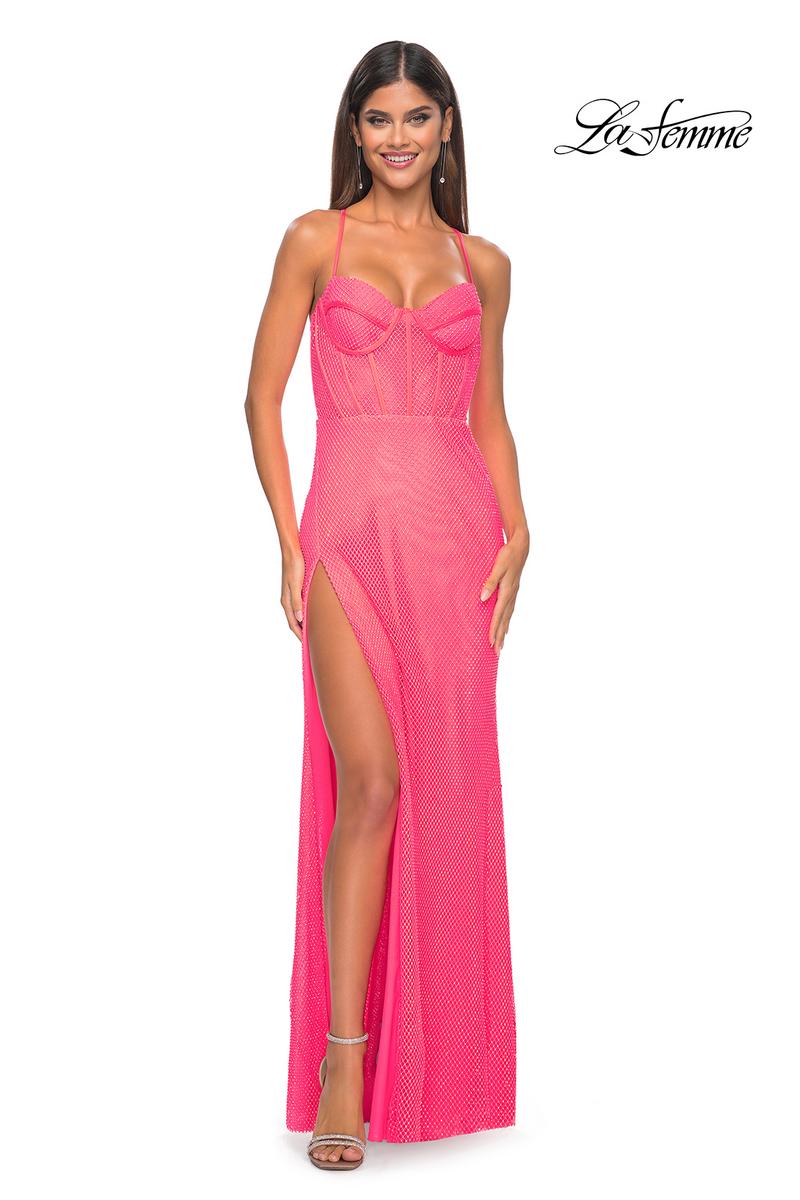 La Femme Dress 32227 - NEON PINK