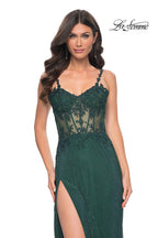 La Femme Dress 32232 - DARK EMERALD