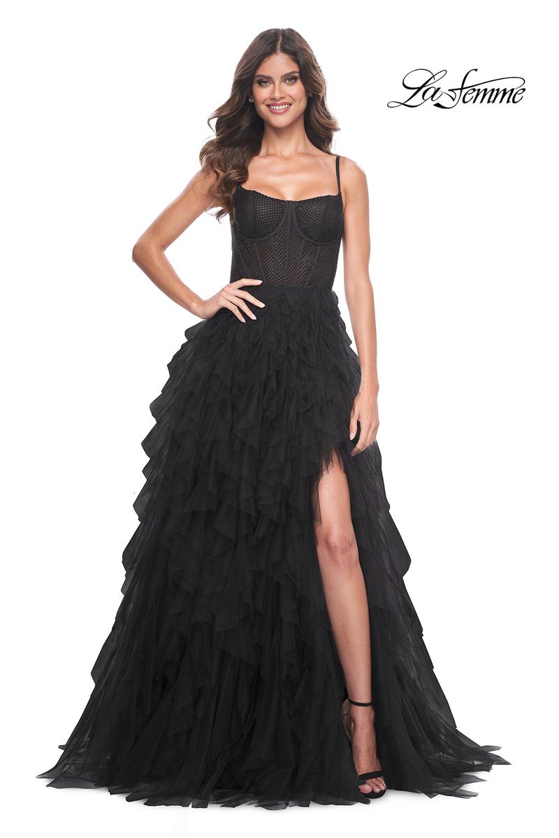 La Femme Dress 32233 - BLACK