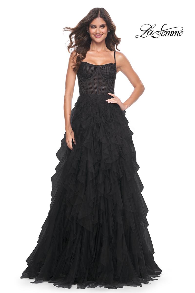 La Femme Dress 32233 - BLACK