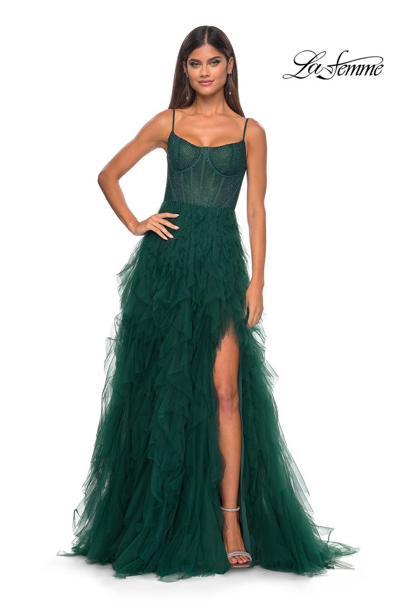La Femme Dress 32233 - DARK EMERALD