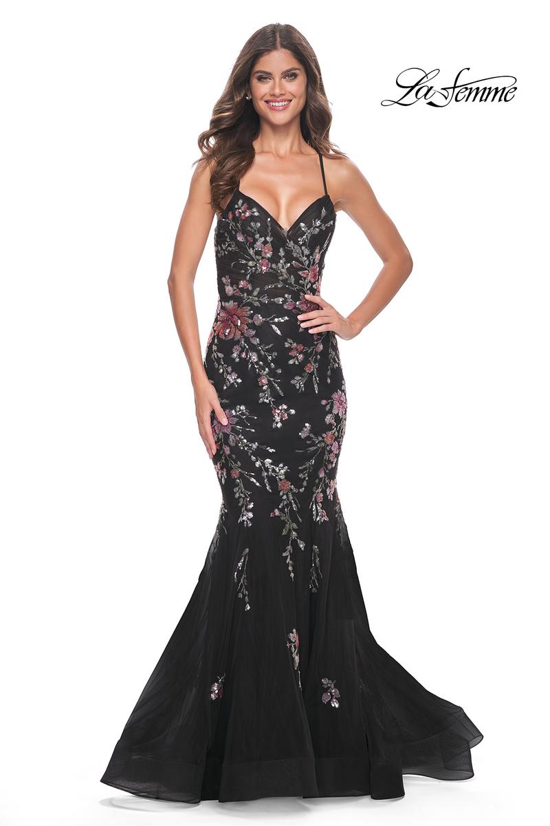 La Femme Dress 32246 - BLACK