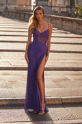 La Femme Dress 32247 - ROYAL PURPLE