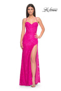 La Femme Dress 32248 - HOT FUCHSIA
