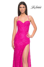 La Femme Dress 32248 - HOT FUCHSIA