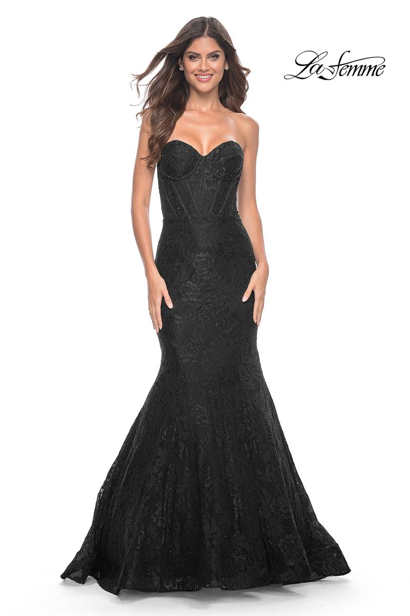 La Femme Dress 32249 - BLACK