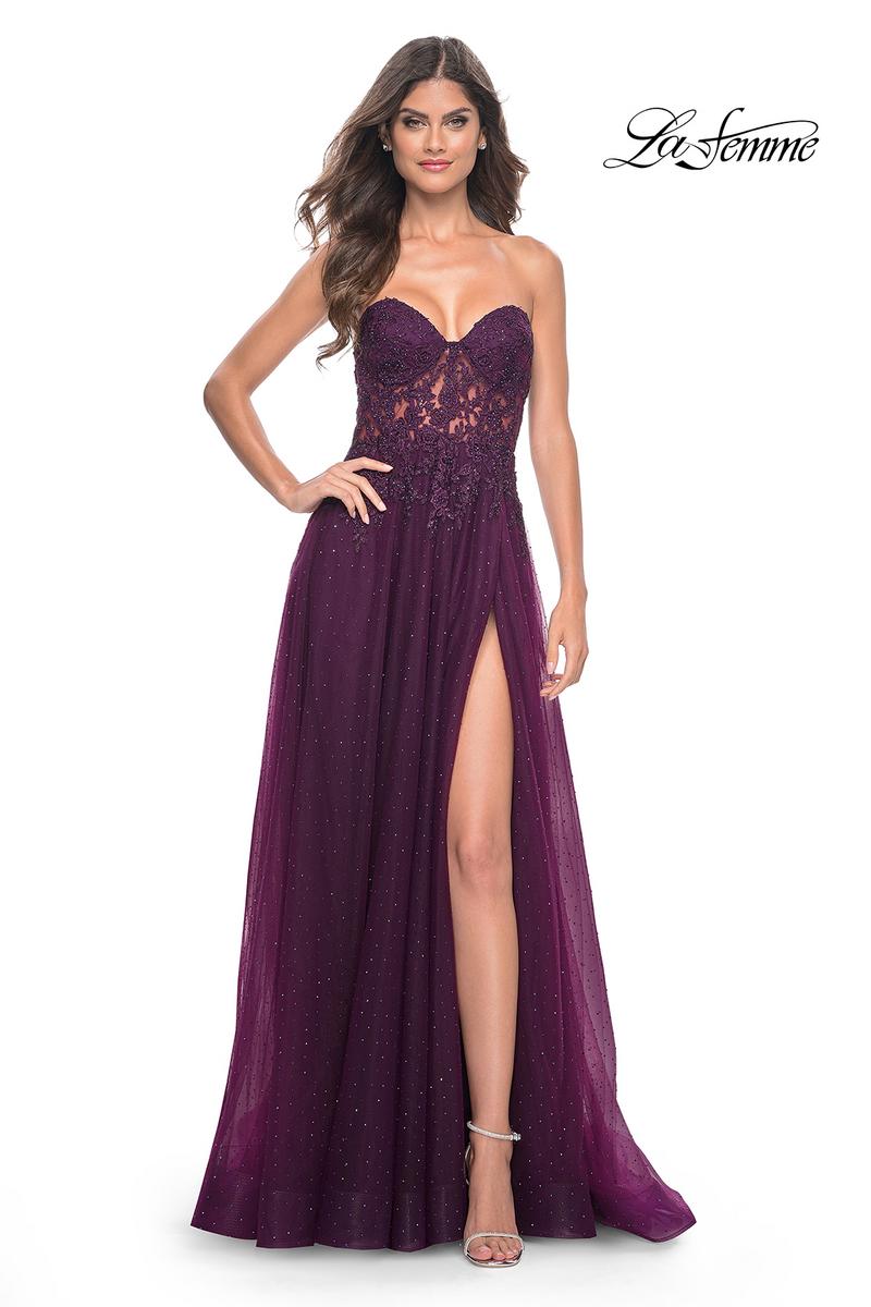 La Femme Dress 32253 - DARK BERRY