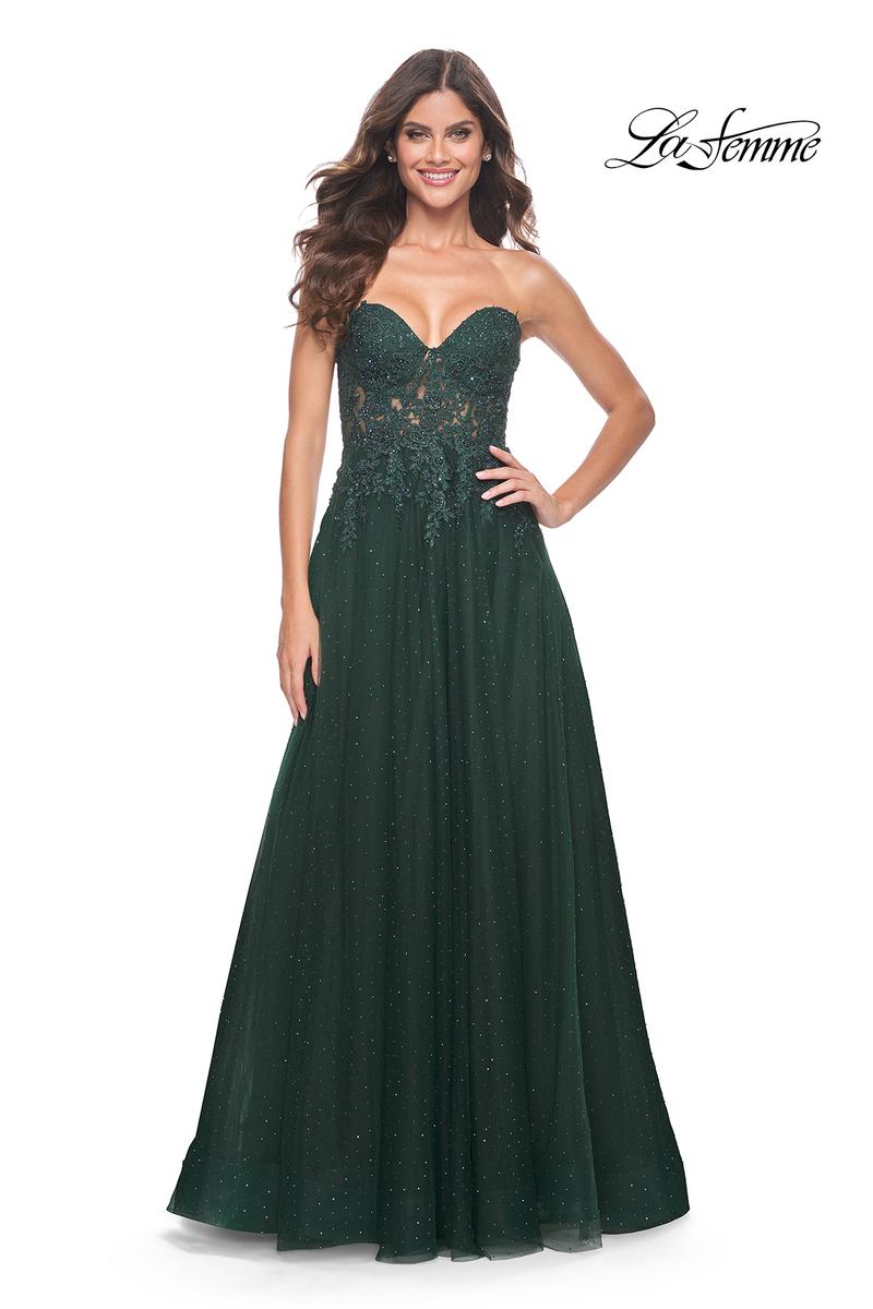 La Femme Dress 32253 - DARK EMERALD