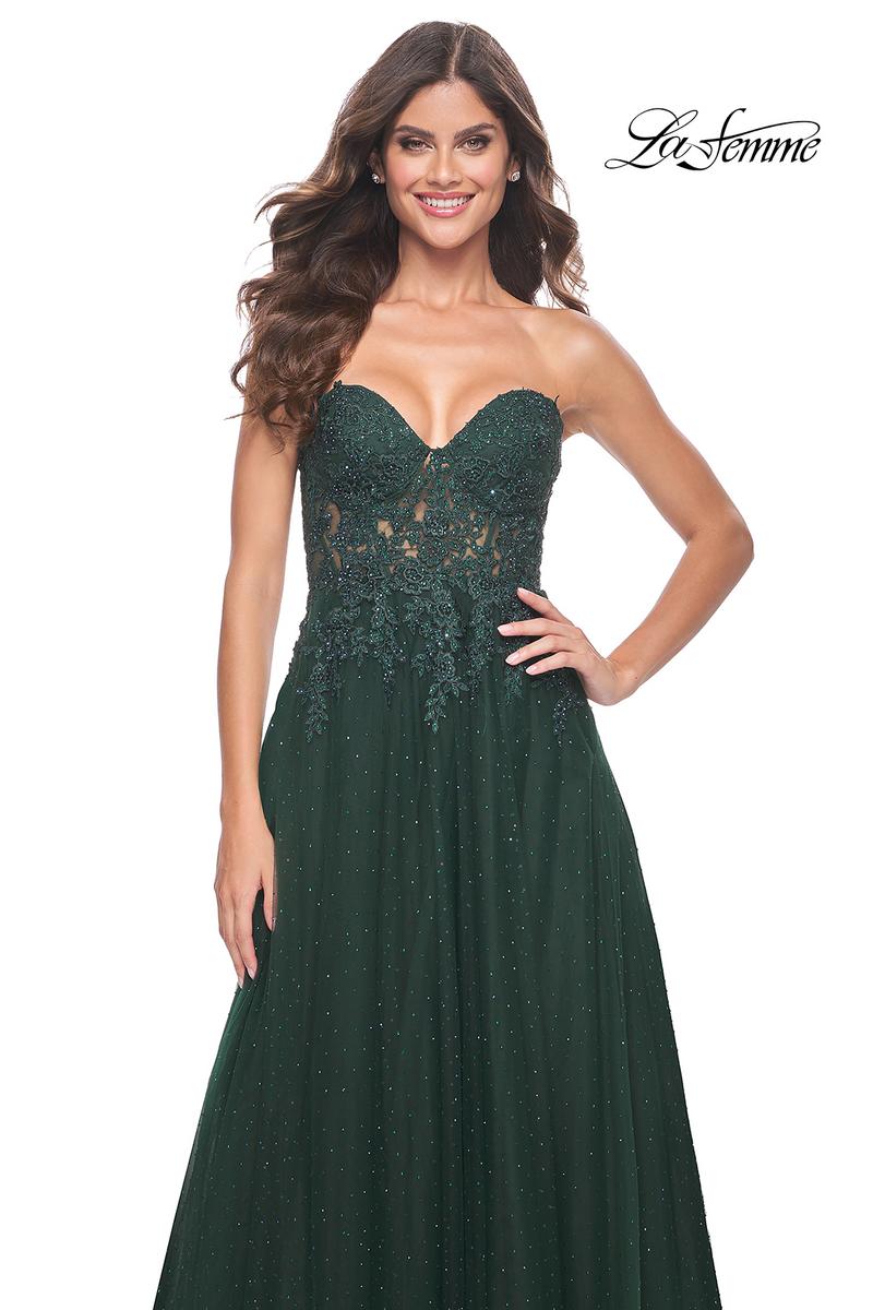 La Femme Dress 32253 - DARK EMERALD