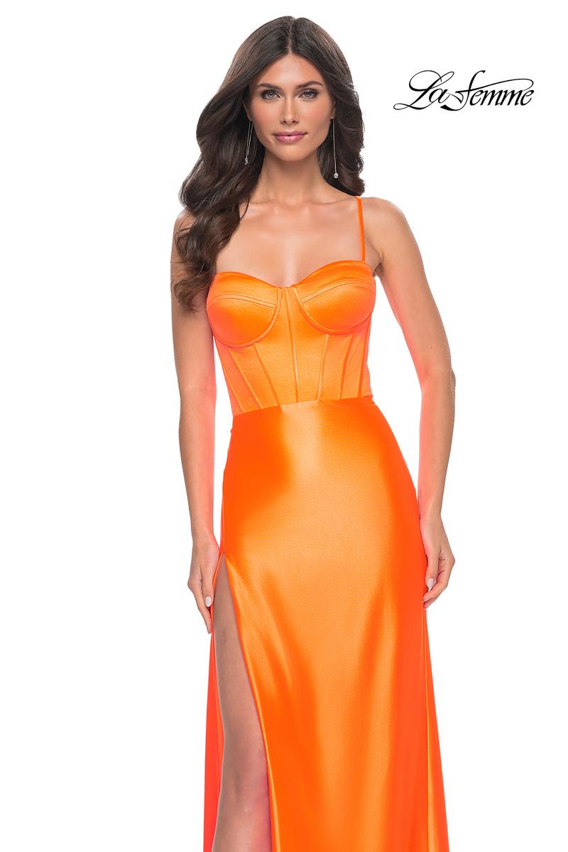La Femme Dress 32262 - BRIGHT ORANGE